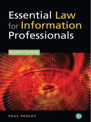 cover image of Essential Law for Information Professionals